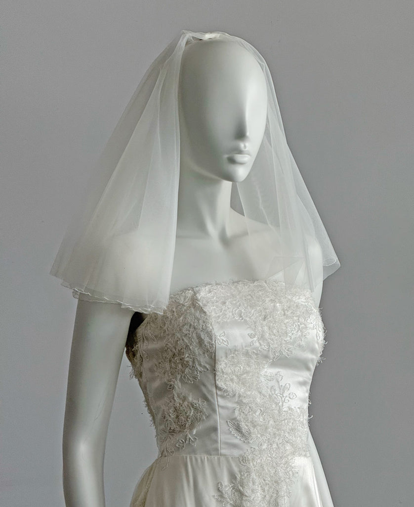 Brigitte multi-layered short bridal veil