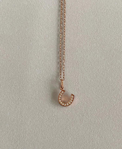 Rose Gold Horseshoe Necklace