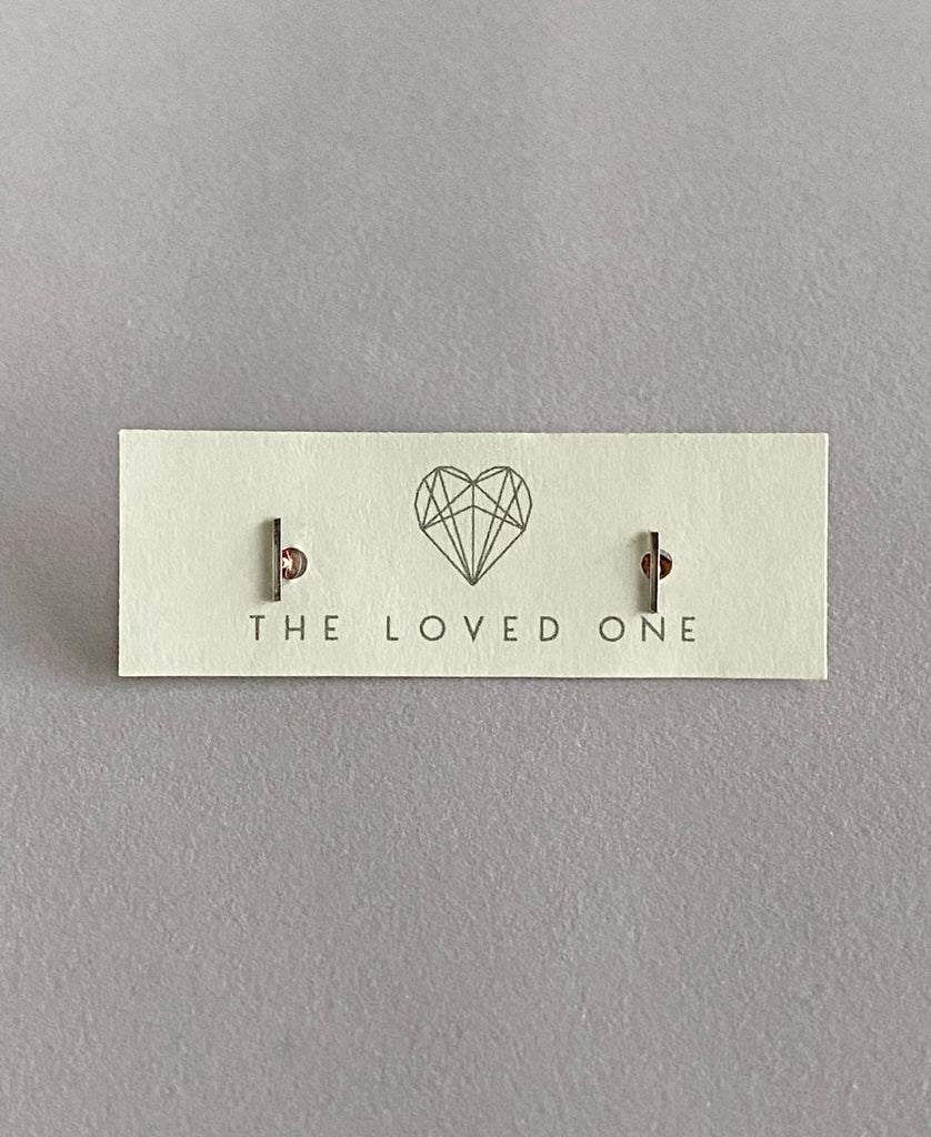 Silver Staple Earrings