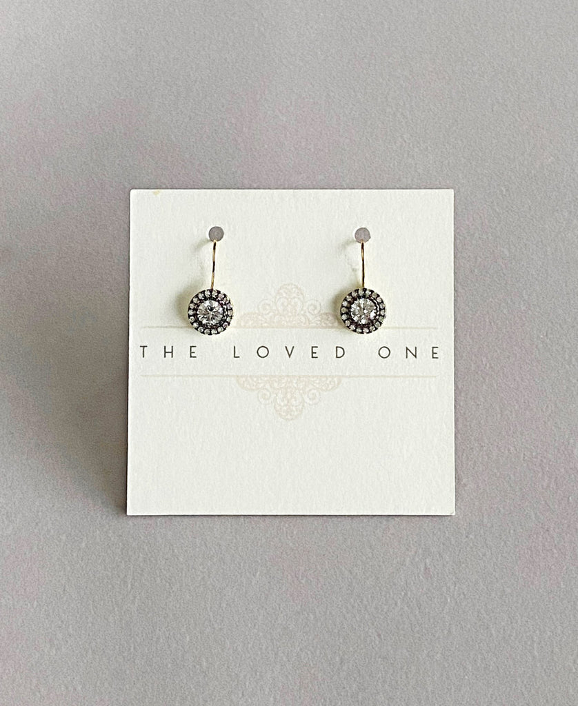 Crystal Disc Earrings