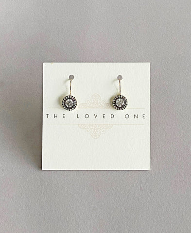 Crystal Disc Earrings