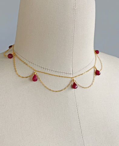 Daphne Necklace (Ruby)